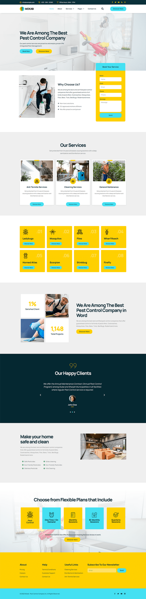 Mokab - Pest Control Services Elementor Pro Template Kit by Nile-Theme