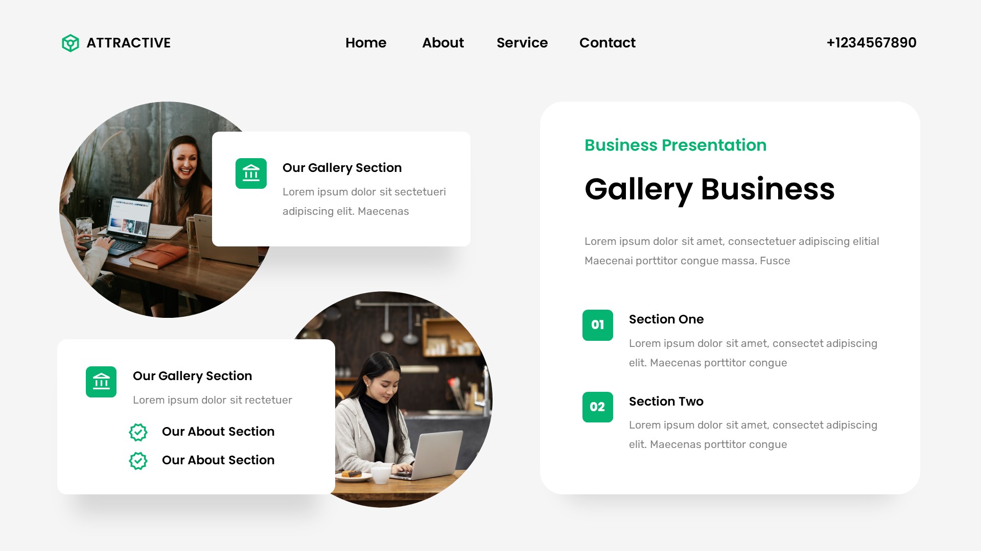 Attractive - Business Marketing Powerpoint Template, Presentation Templates