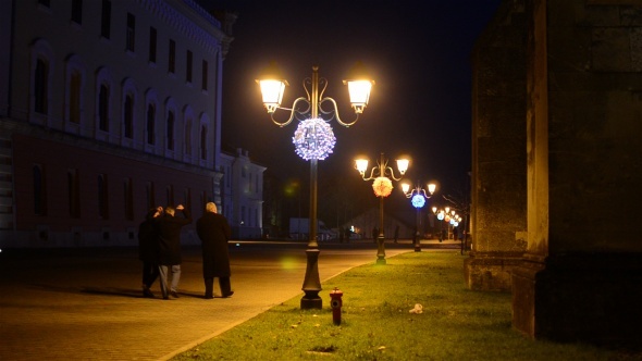 Historical Plazza At Night 2