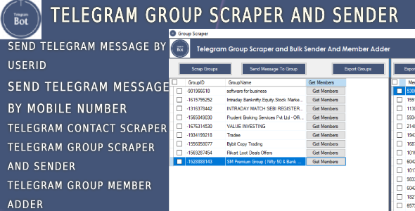 Telegram Group Scraper and Bulk Message sender