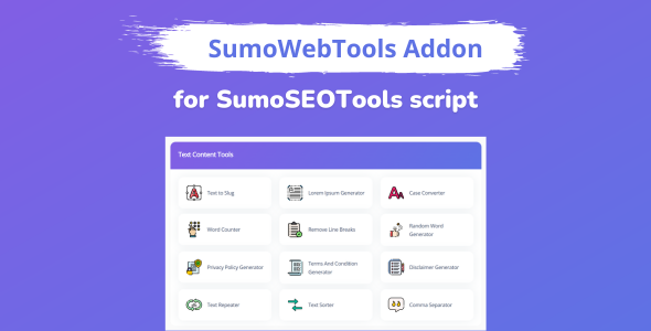 [DOWNLOAD]SumoWebTools Addon Package for SumoSEOTools