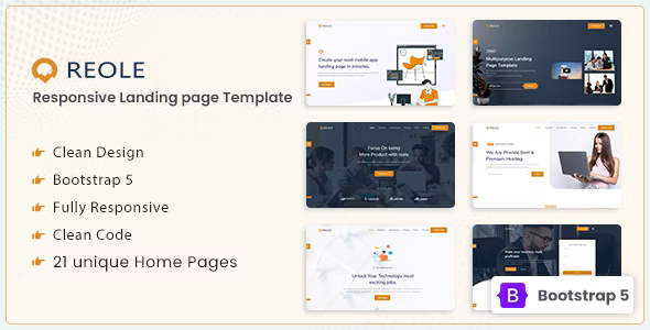 Reole - Responsive Landing Page Template