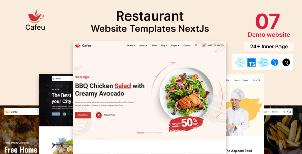 [DOWNLOAD]Restaurant Website Template NextJs - Cafeu