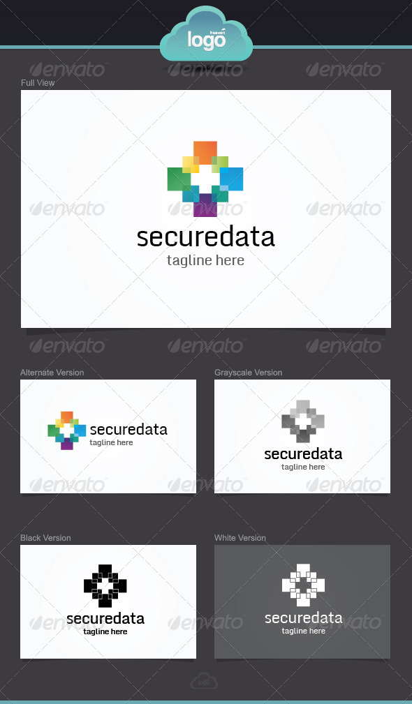 Secure Data Logo Template - Symbols Logo Templates