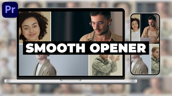 Smooth Opener & Instagram tik-tok version MOGRT Premiere Pro template preview