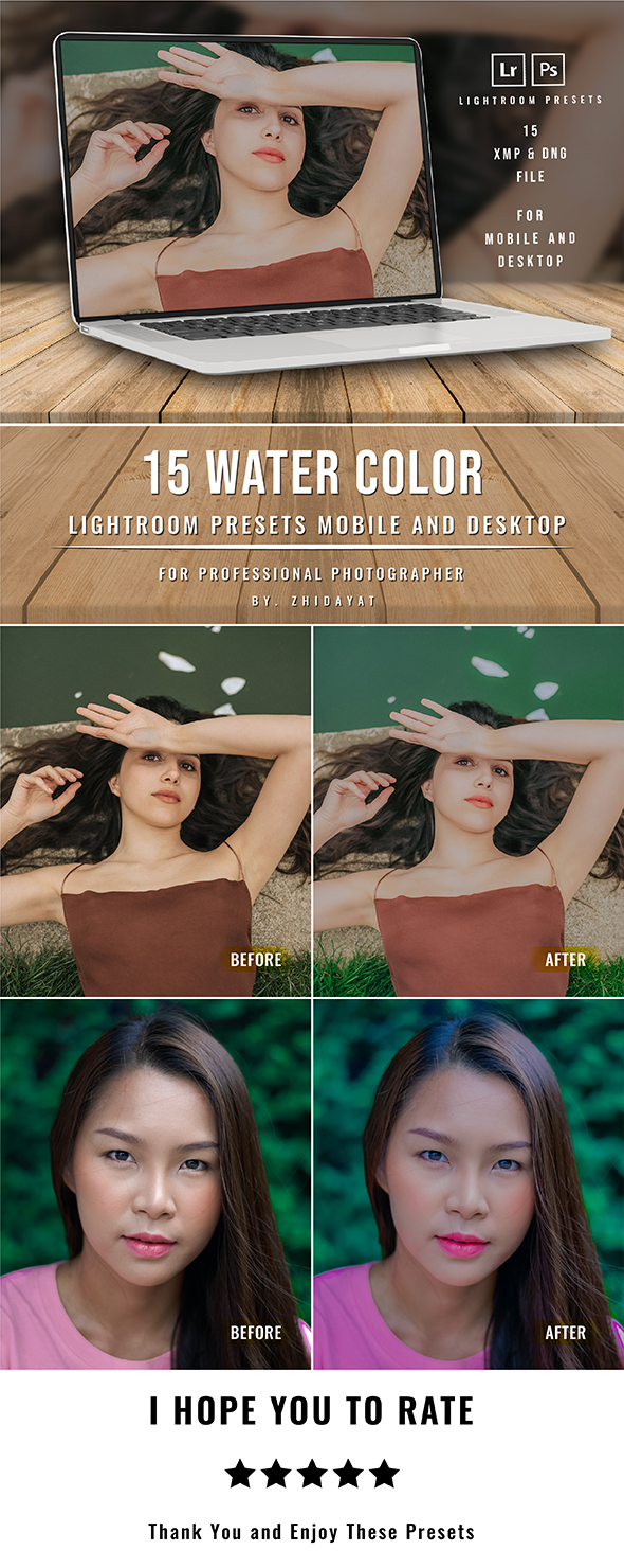 15 Water Color Lightroom Presets