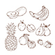 Hand-drawn Fruit Collection