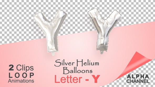 Silver Helium Balloons With Letter – Y