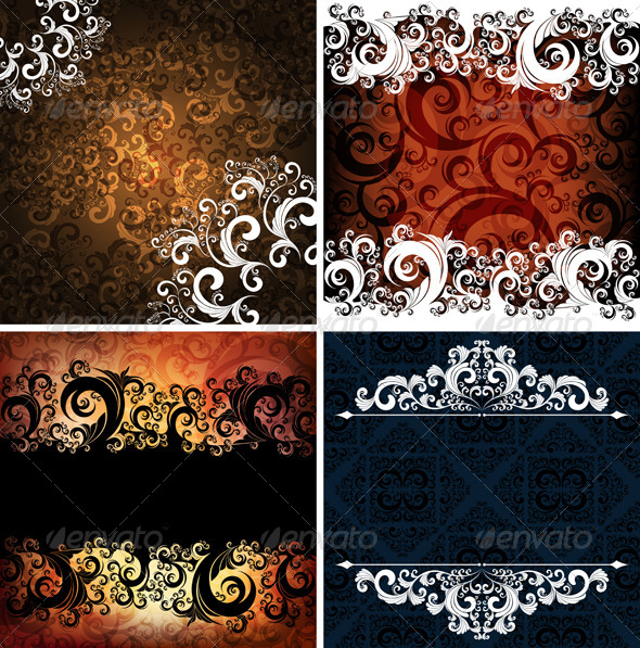 Set of Abstract Backgrounds - Backgrounds Decorative