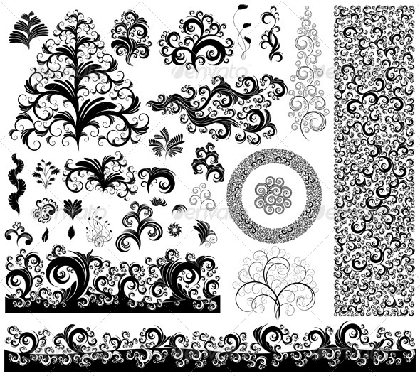 Set of Design Elements - Decorative Vectors