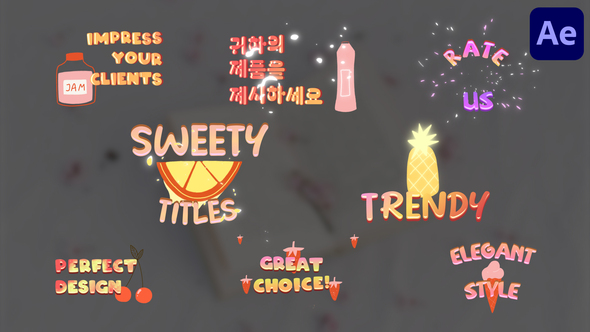 Sweety Titles for After Effects