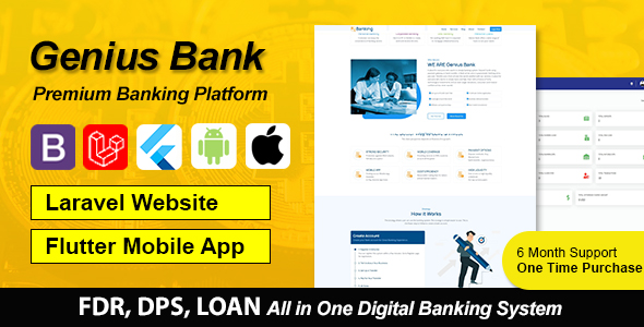 Genius Bank  All in One Digital Banking System with Flutter App