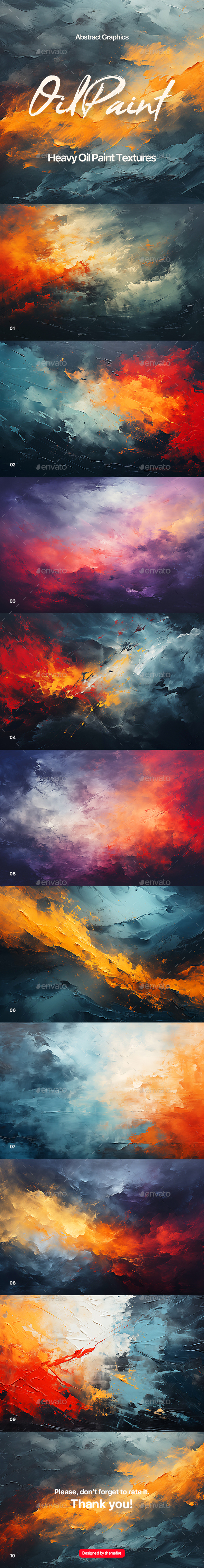 [DOWNLOAD]Colorful Heavy Oil Paint Textures