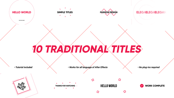10 Traditional Titles | After Effects