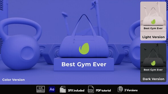 Fitness Logo Reveal Logo Stings template preview