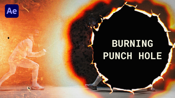 Burning Punch Hole Transitions | After Effects