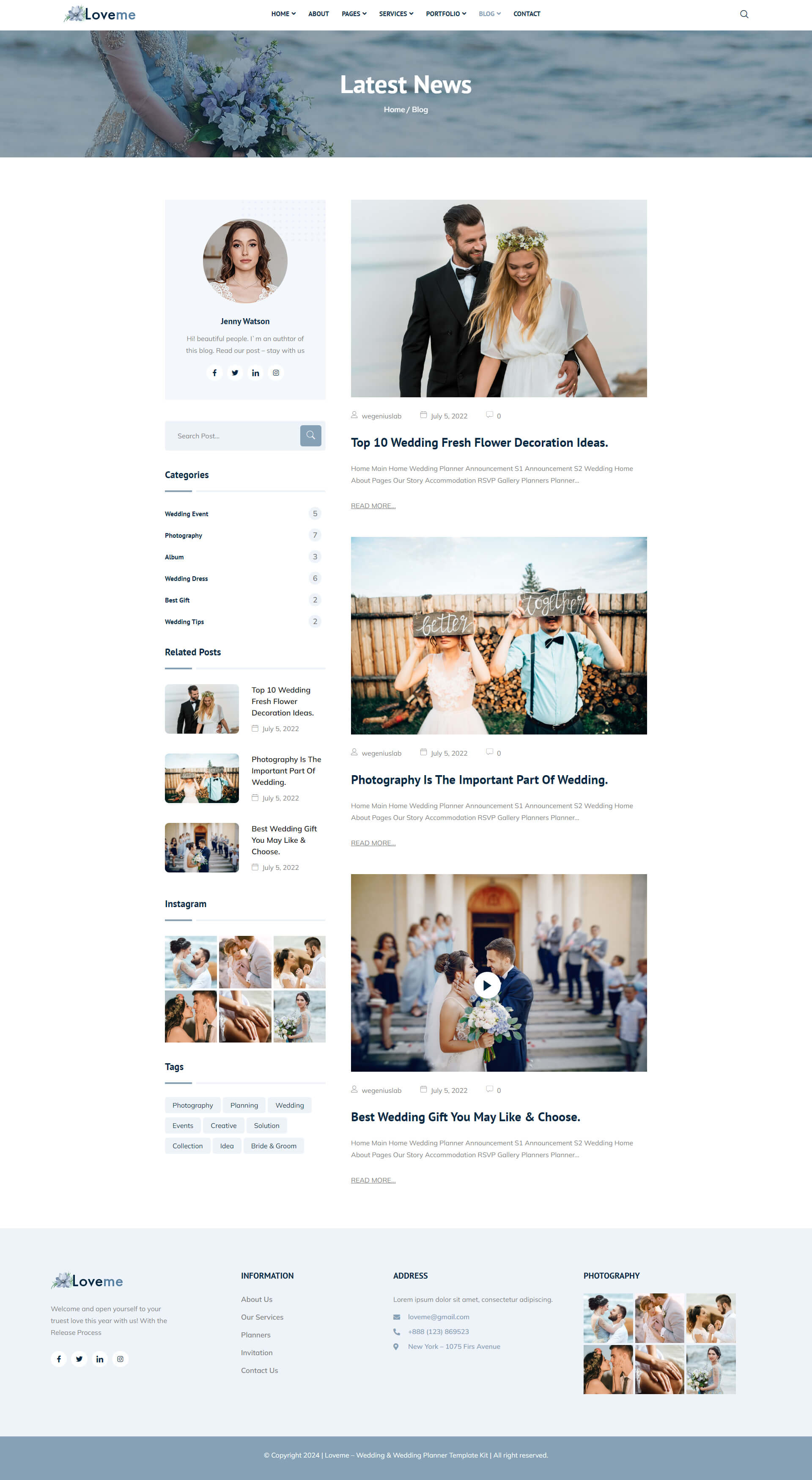 Loveme Wedding & Wedding Planner Elementor Template Kit by wpoceans