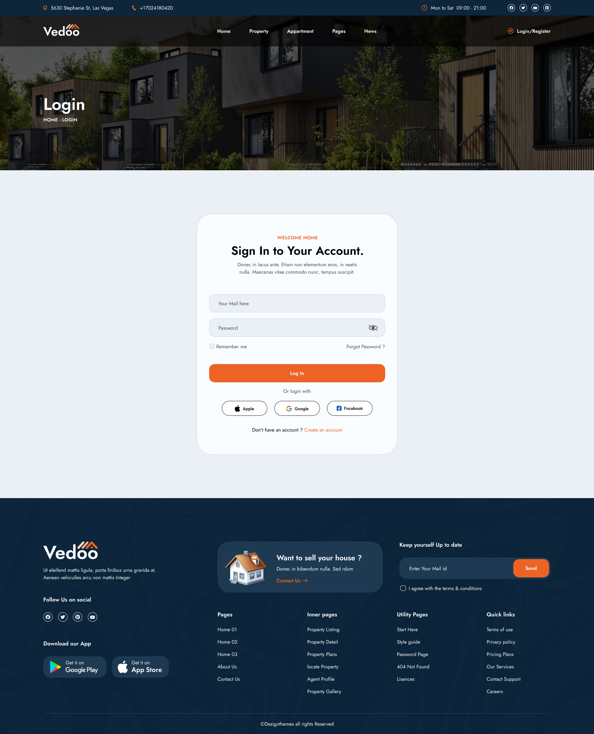 Vedoo - Single Property & Real Estate Figma Template by BuddhaThemes