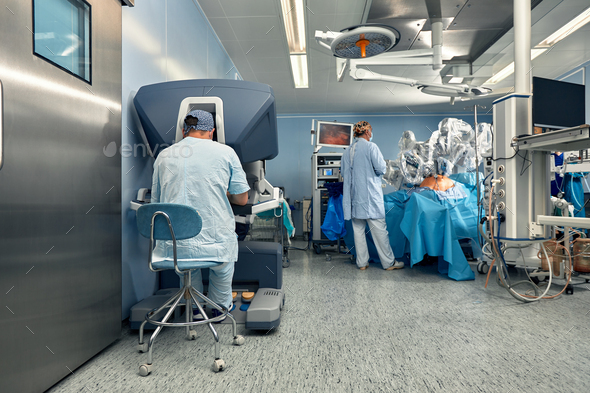 Surgery Da Vinci. Minimally invasive robotic surgery with the da Vinci surgical system. medical