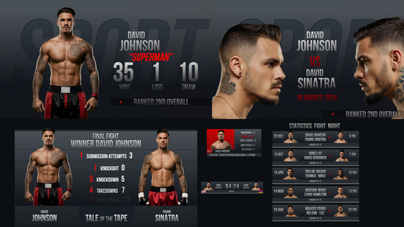 Sport Fight Night Package broadcast-packages template preview