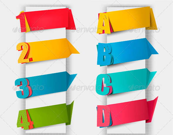 Abstract origami speech bubble with litters - Decorative Symbols Decorative