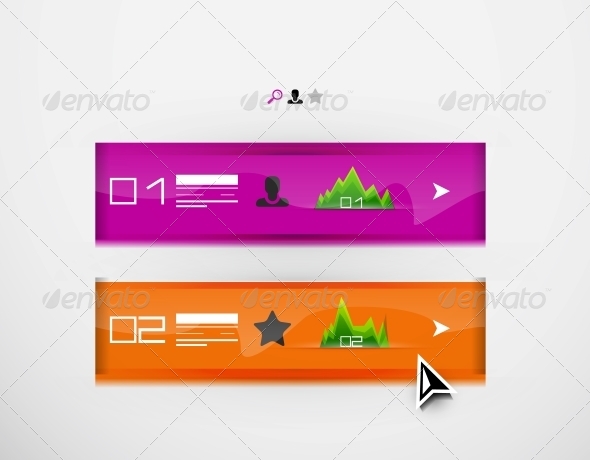 Vector infographic banner design template - Web Technology