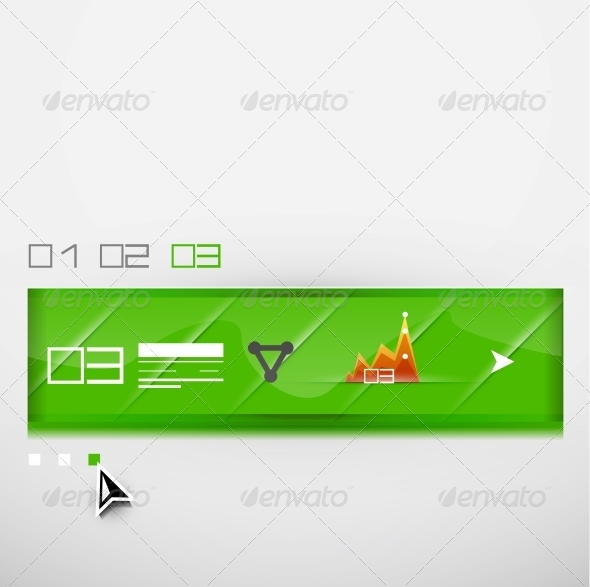 Vector infographic banner design template - Web Technology