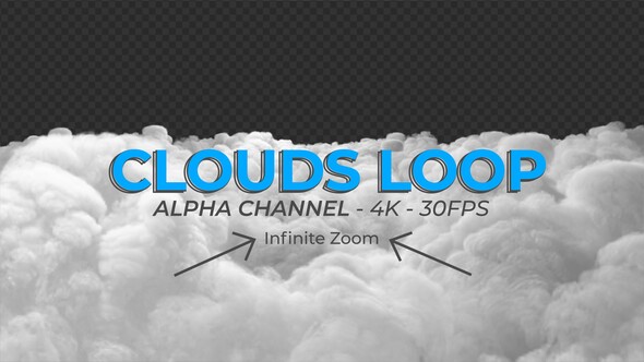Flying Through the Clouds with Alpha Channel