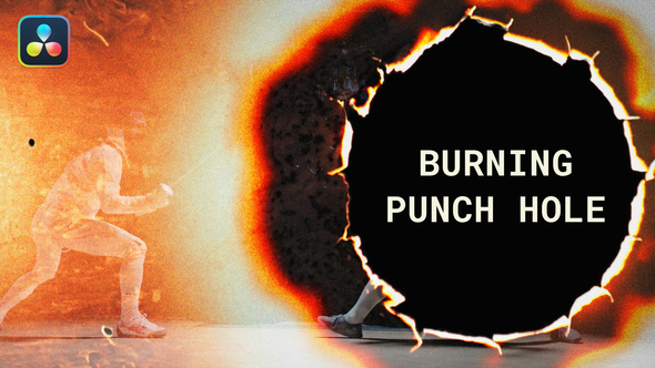 Burning Punch Hole Transitions | DaVinci Resolve