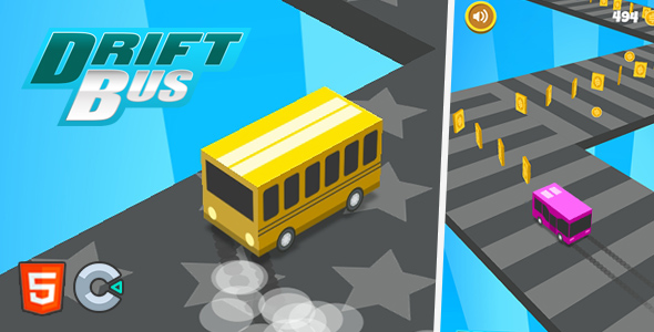 Drift Bus - HTML5 Game (Construct 3)