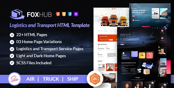 Fox Hub - Logistics and Transport HTML Template