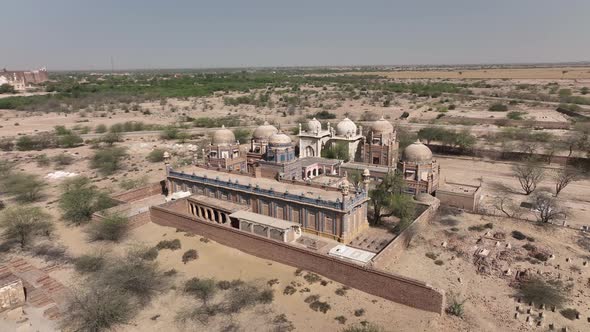 Aerial view of Abbasi Mosque located in the Derawar Fort, alt