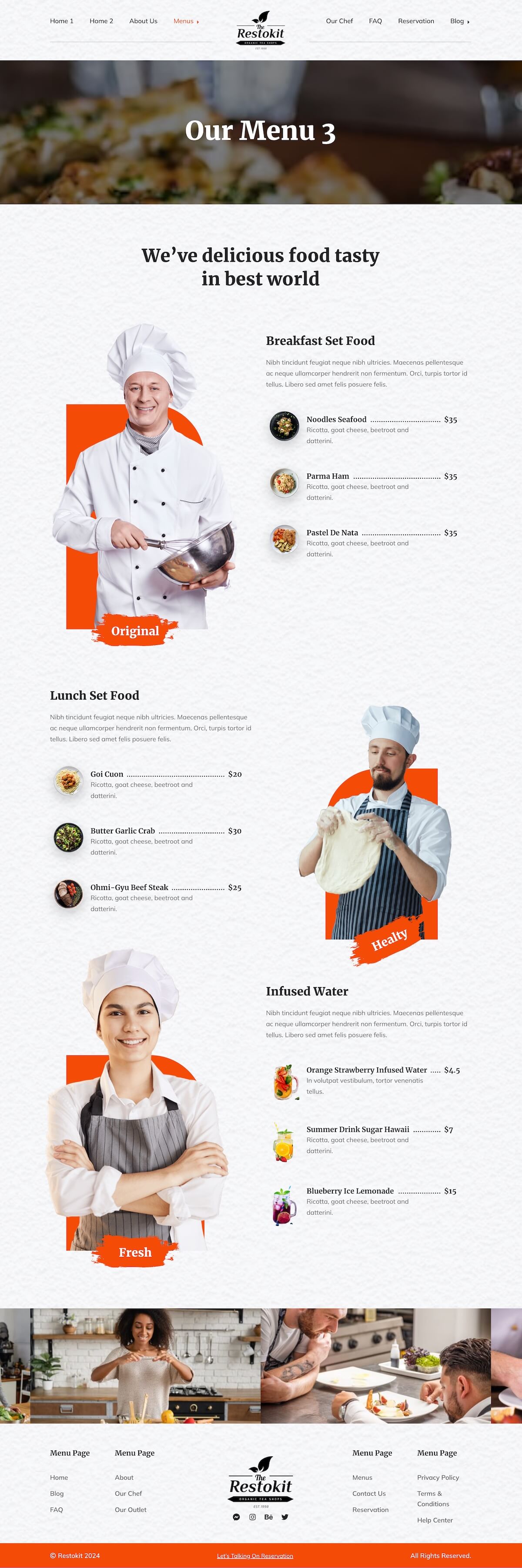 Restokit Food & Restaurant Elementor Template Kit by TemeGUM