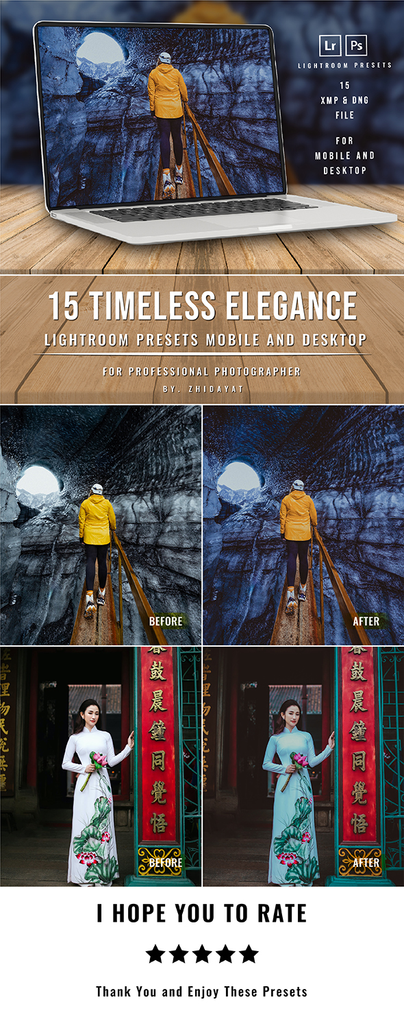 15 Timeless Elegance Lightroom Presets