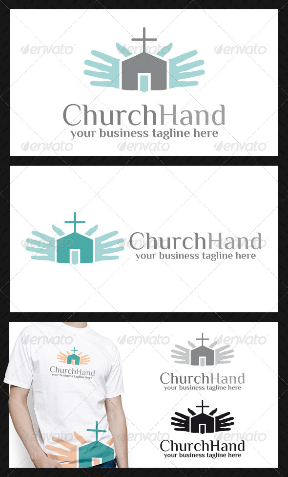 Church Hand Logo Template - Buildings Logo Templates