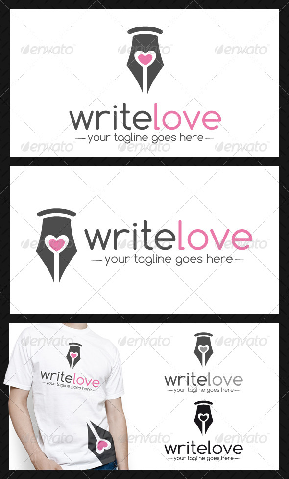 Pen Love Logo Template - Symbols Logo Templates