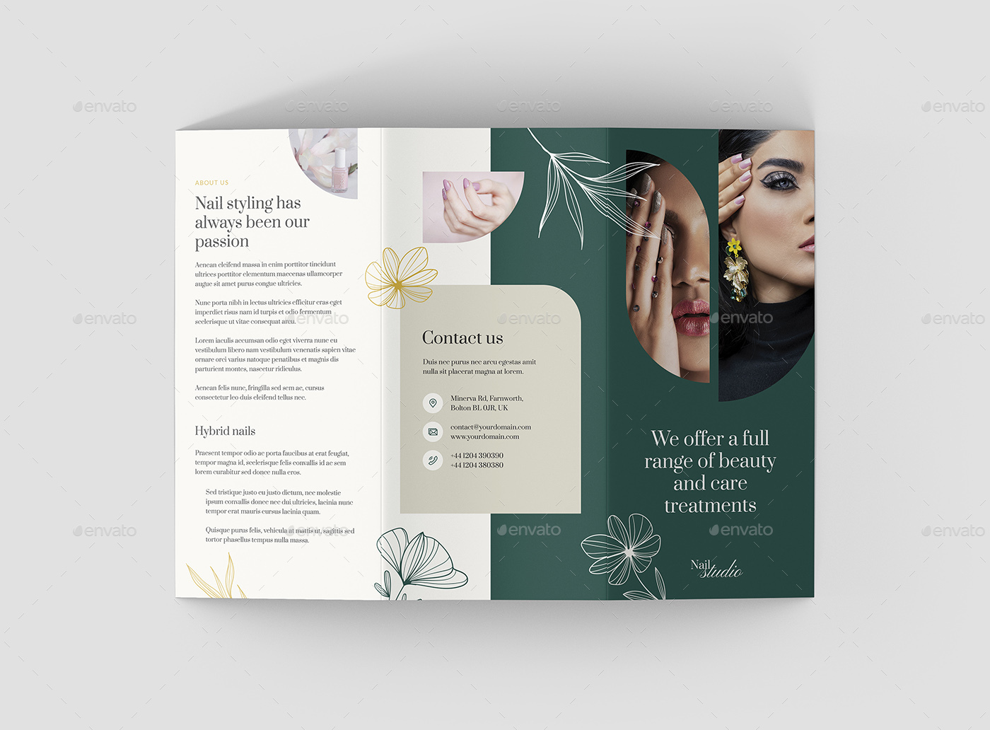 Nail Salon Brochure Tri-Fold Template, Print Templates | GraphicRiver