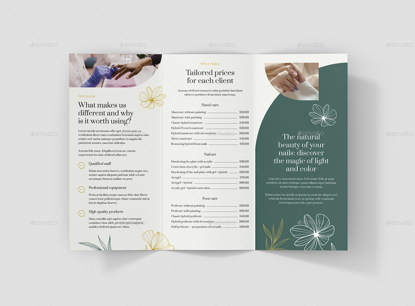 Nail Salon Brochure TriFold Template, Print Templates GraphicRiver