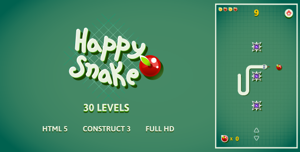 [DOWNLOAD]Happy Snake - HTML5 Game (Construct3)