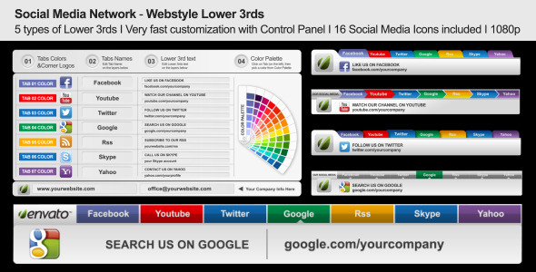 Social Media Network - Webstyle Lower 3rds