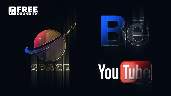 Elegant Glossy Logo with Metal Edge Logo Stings template preview