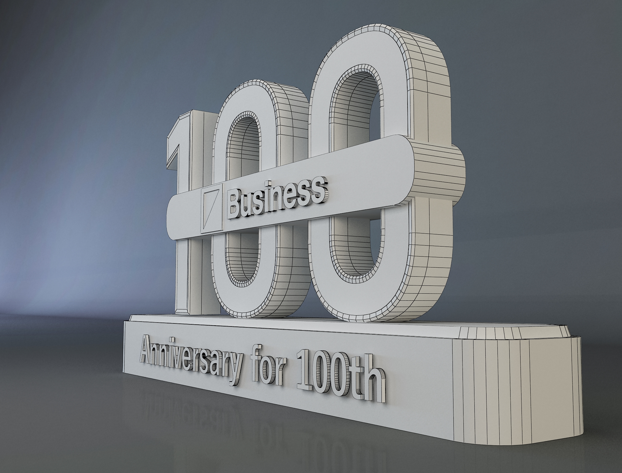 100 years anniversary 3d model a661d by yahiazakreaa | 3DOcean