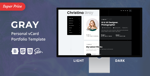 Gray - Personal vCard/Portfolio Template