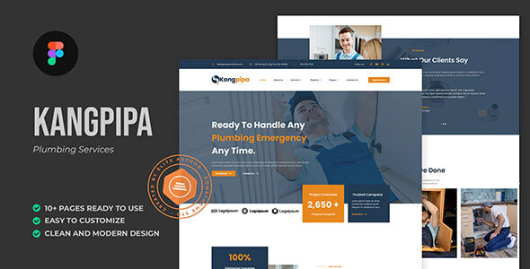 Kangpipa - Plumbing Services Figma Template by Rometheme | ThemeForest