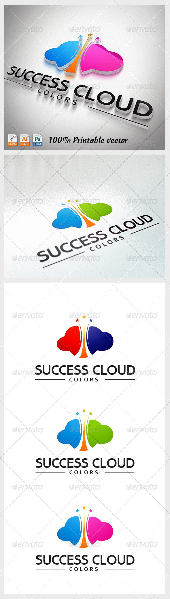 Success Cloud Logo - Abstract Logo Templates