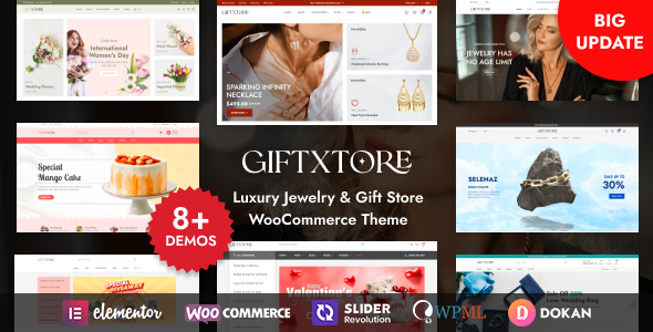 GiftXtore - Luxury Jewelry & Gift Store Elementor WooCommerce WordPress Theme