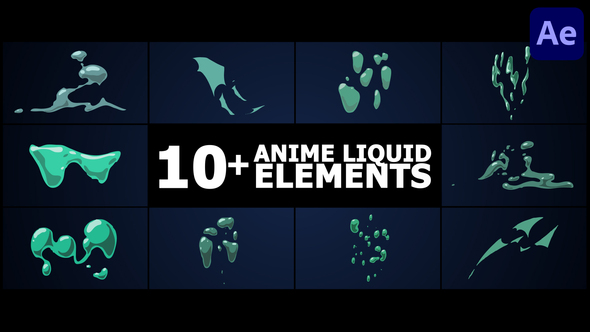 Anime Liquid Elements | After Effects