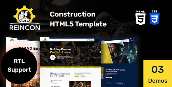 Reincon - Construction HTML5 Template