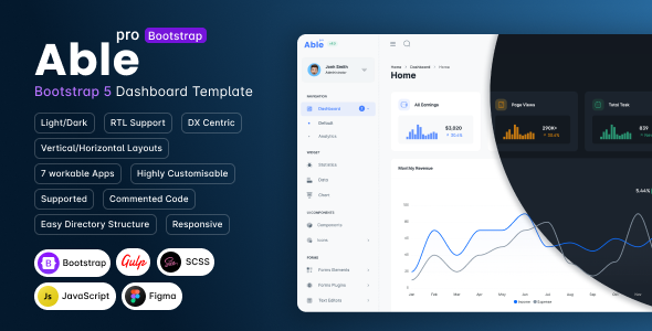 Able Pro Bootstrap Admin Dashboard Template