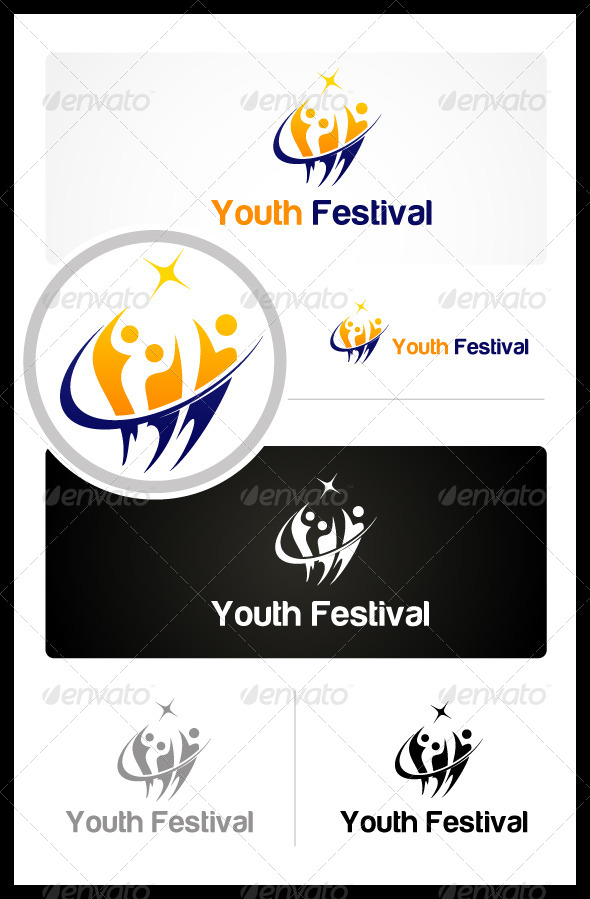 Youth Festival - Humans Logo Templates